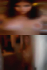 Naked woman with BBW teasing man.